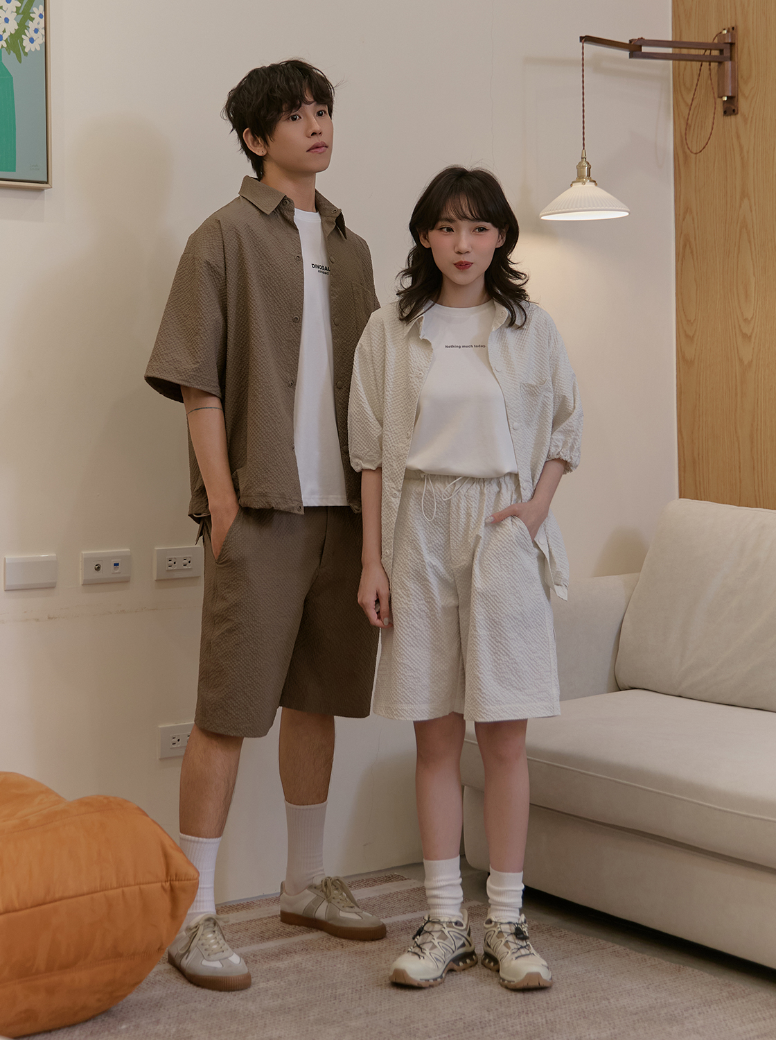 輕量泡泡肌理袖襯衫