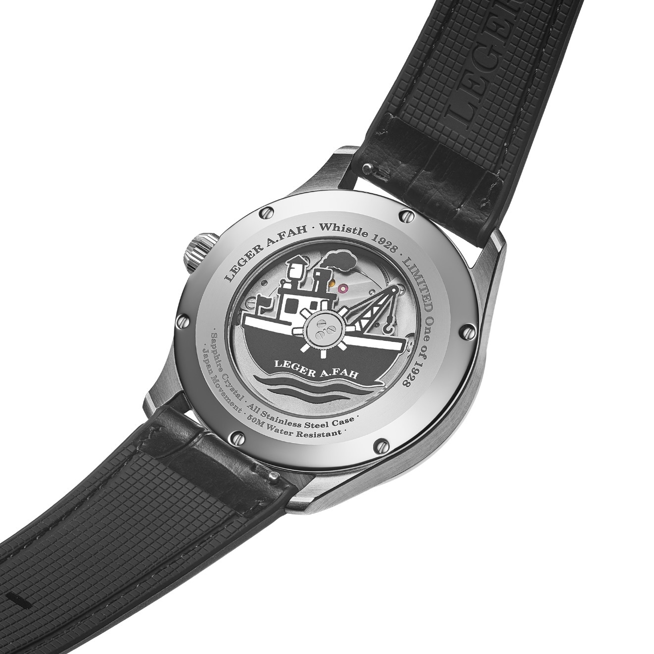 Whistle 1928 Mechanical Animation Jumping Hour Watch (Rose Gold MOP)