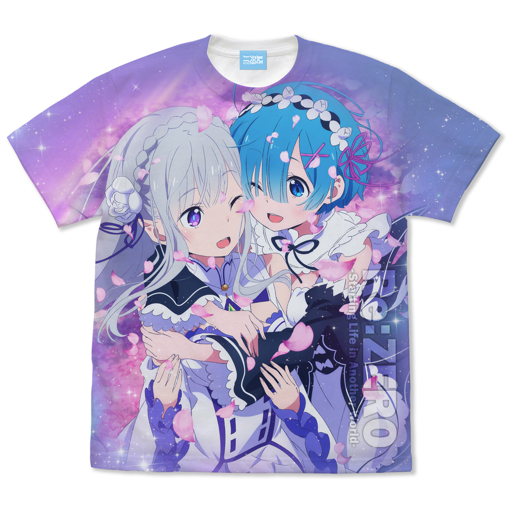 ｴﾐﾘｱ&ﾚﾑ ﾌﾙｸﾞﾗﾌｨｯｸTｼｬﾂ/WHITE COSPA 070626