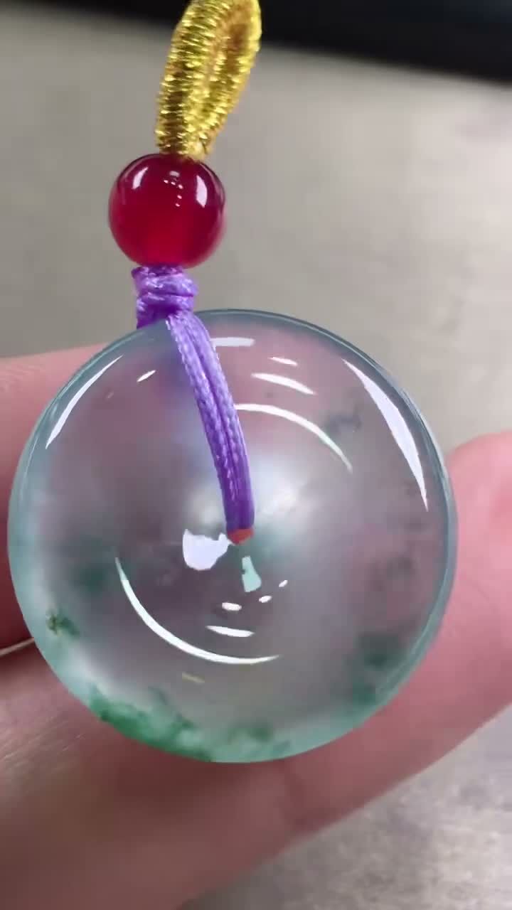 翡翠平安扣 (22.8mm直徑),天然翡翠A玉, 緬甸玉, Jade, Jadeite