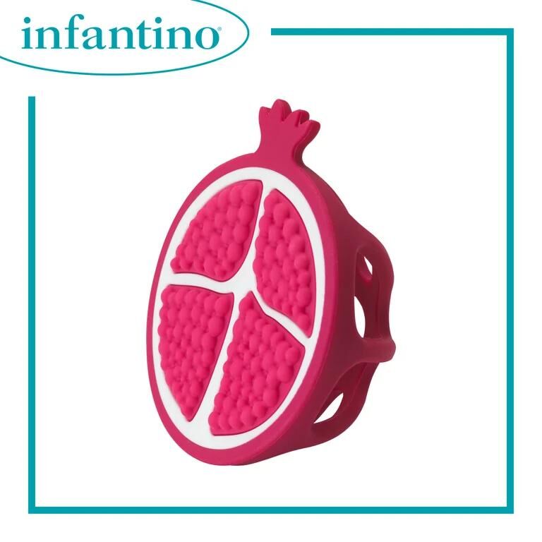 INFANTINO 舒緩矽膠牙膠- 石榴
