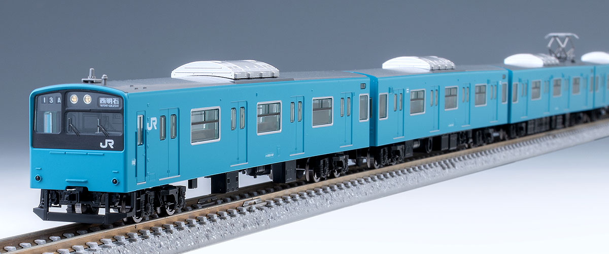 TOMIX JR 201 Series Commuter Train (JR West 30N Renewal Car, Sky Blue) Set (98855)