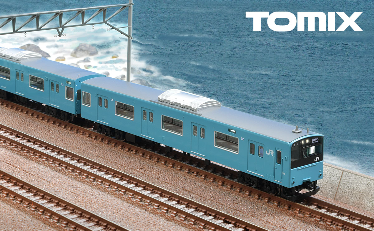 TOMIX JR 201 Series Commuter Train (JR West 30N Renewal Car, Sky Blue) Set (98855)