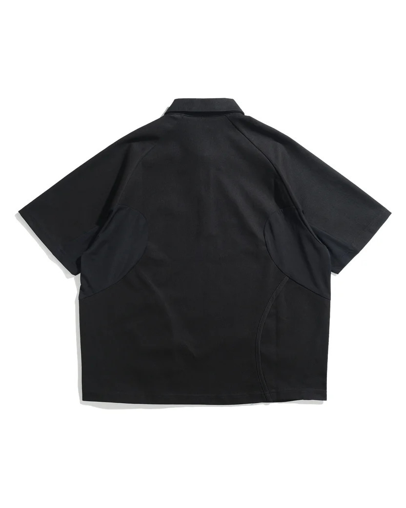Octo Gambol Discrete Signal Zip Polo - Black | S26-C1-T2