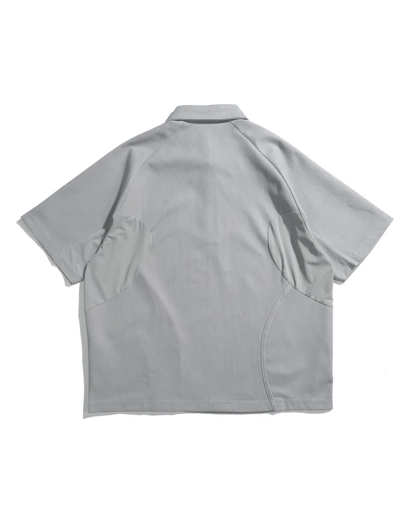 Octo Gambol Discrete Signal Zip Polo - Grey | S26-C1-T2