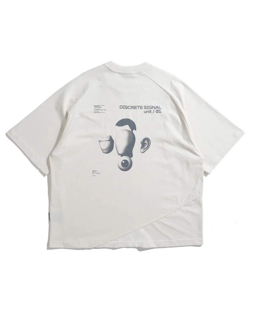Octo Gambol Discrete Signal Graphic Tee - White | S26-C1-T1