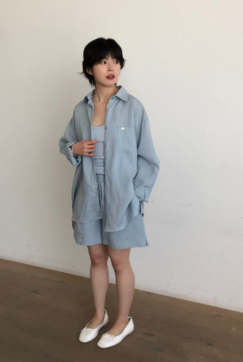 FL29 精品感100%亞麻襯衫