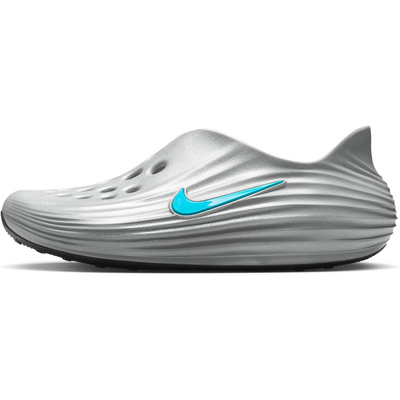 男鞋 NIKE REACTX REJUVEN8 銀色 灰藍色 泡棉 休閒 防水 涼鞋 拖鞋 恢復鞋【HV5060-006】
