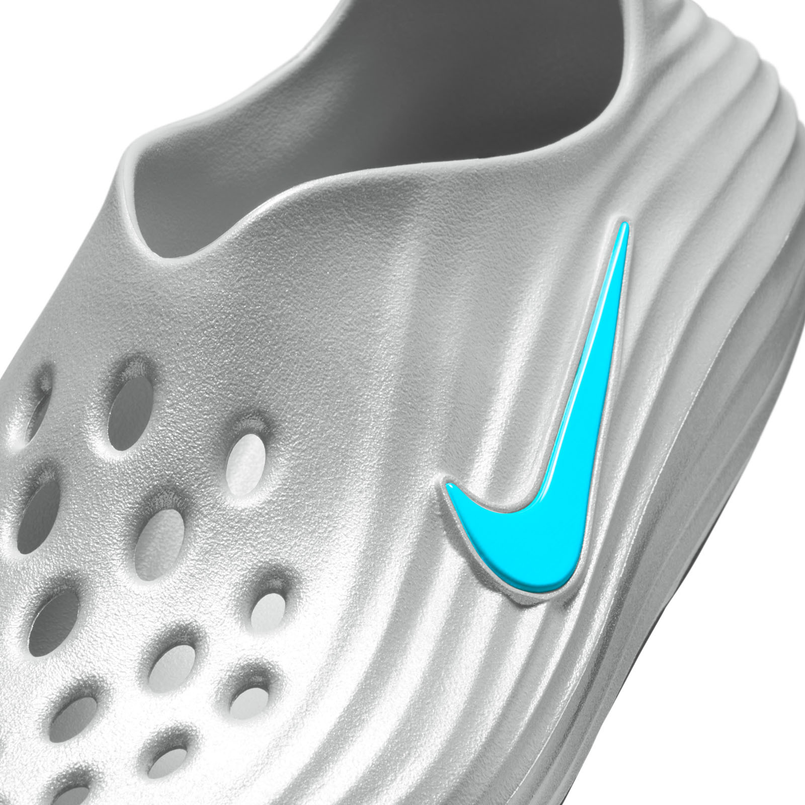 男鞋 NIKE REACTX REJUVEN8 銀色 灰藍色 泡棉 休閒 防水 涼鞋 拖鞋 恢復鞋【HV5060-006】