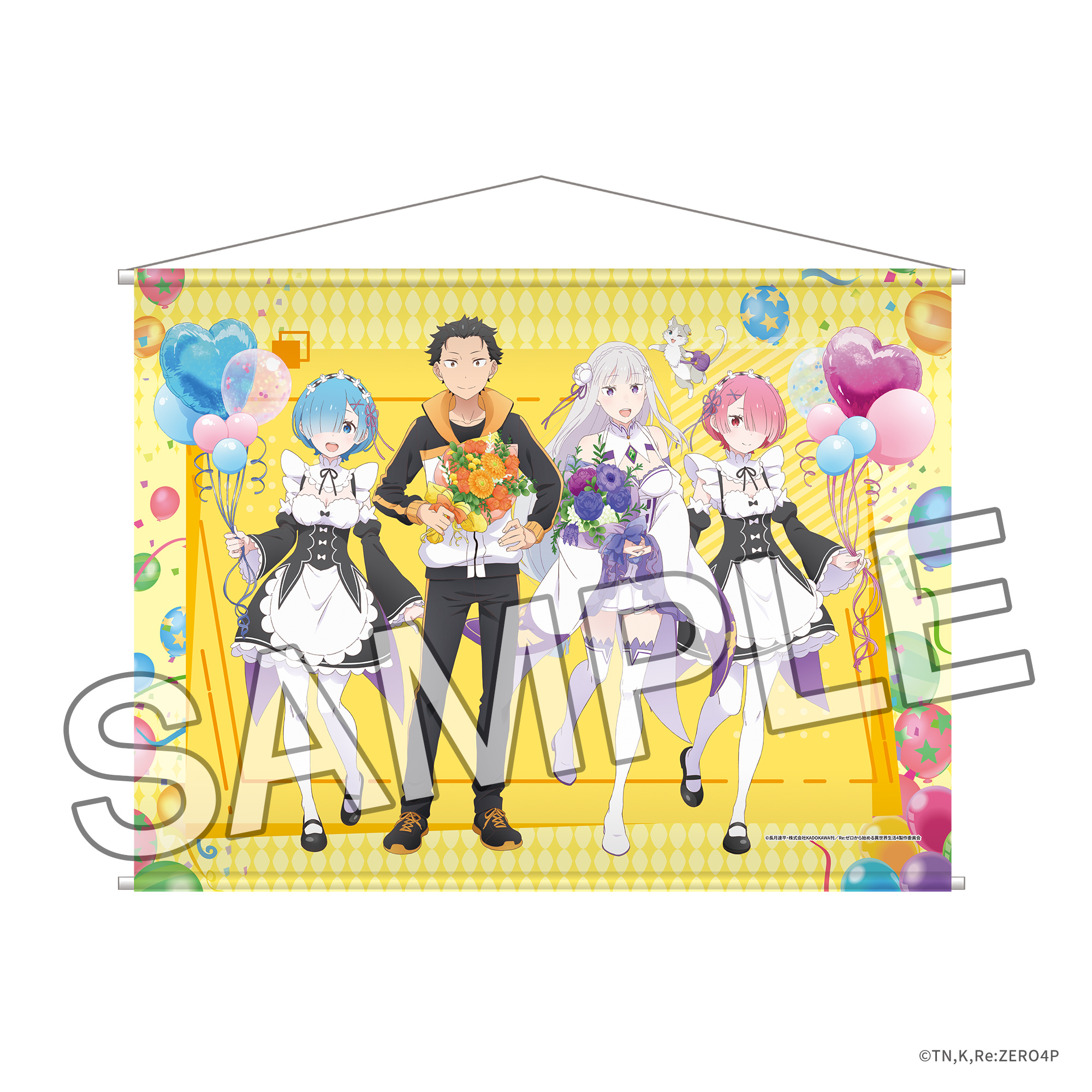 預購-『Re:從零開始的異世界生活』B2掛軸 Flower＆Balloon ver.【日本進口精品】