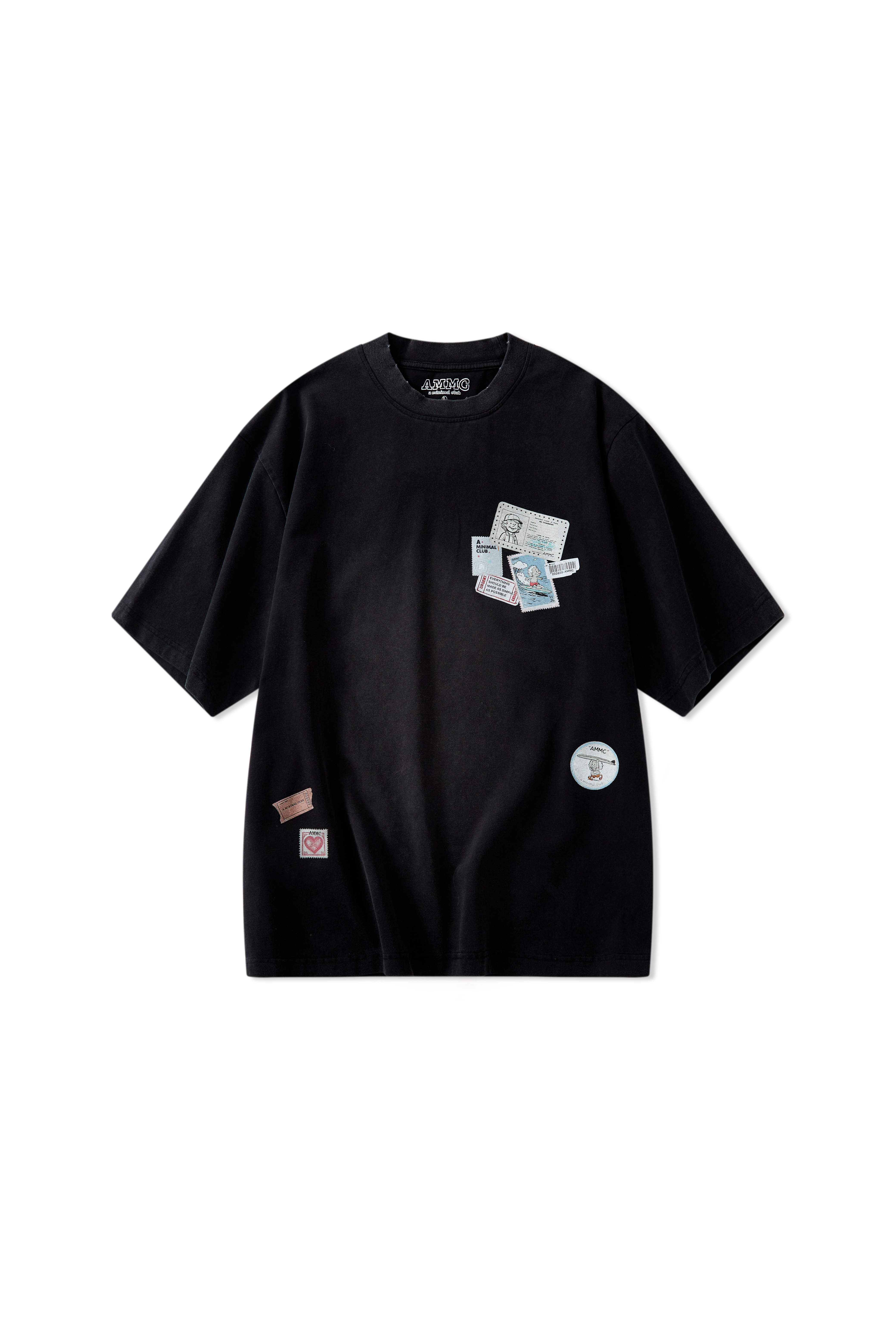A MINIMAL CLUB BLACK LOGO TEE AM65TE14BK
