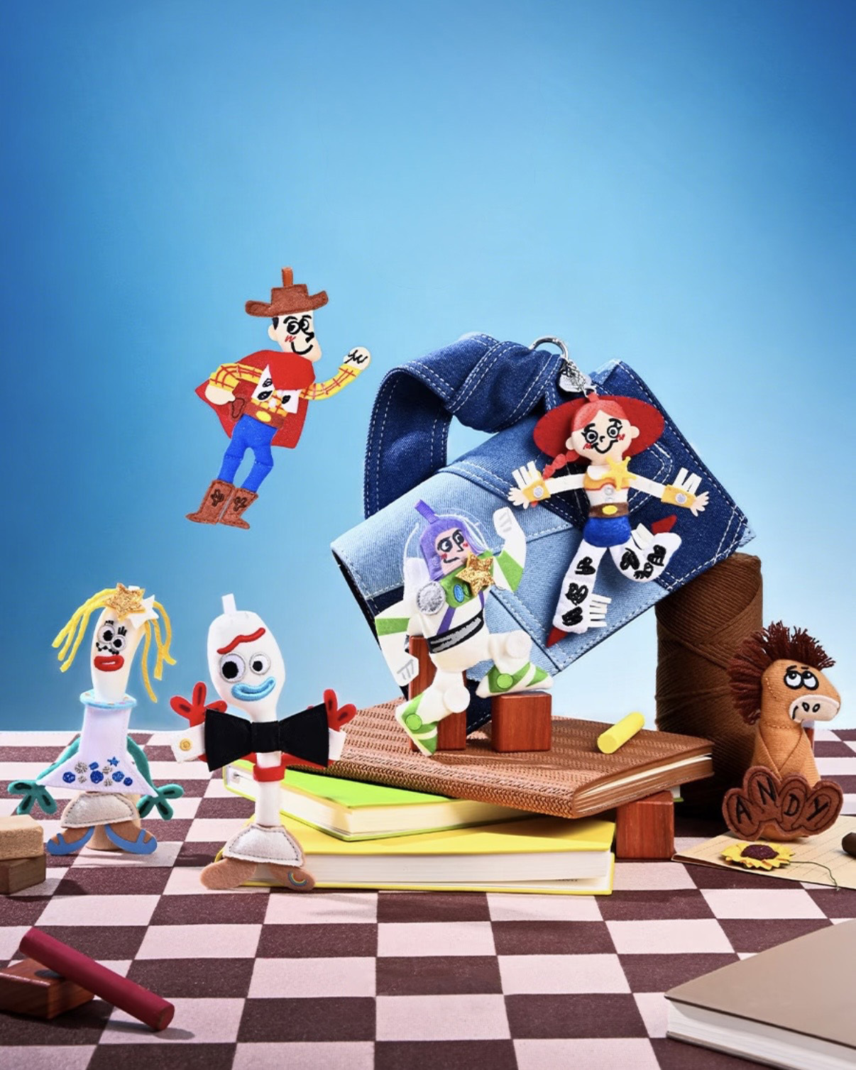 DISNEY PIXAR 玩具總動員5 扁扁組合 磁吸 毛絨吊飾 鑰匙圈 TOY STORY 5 迪士尼 皮克斯 官方正版授權 / 預購