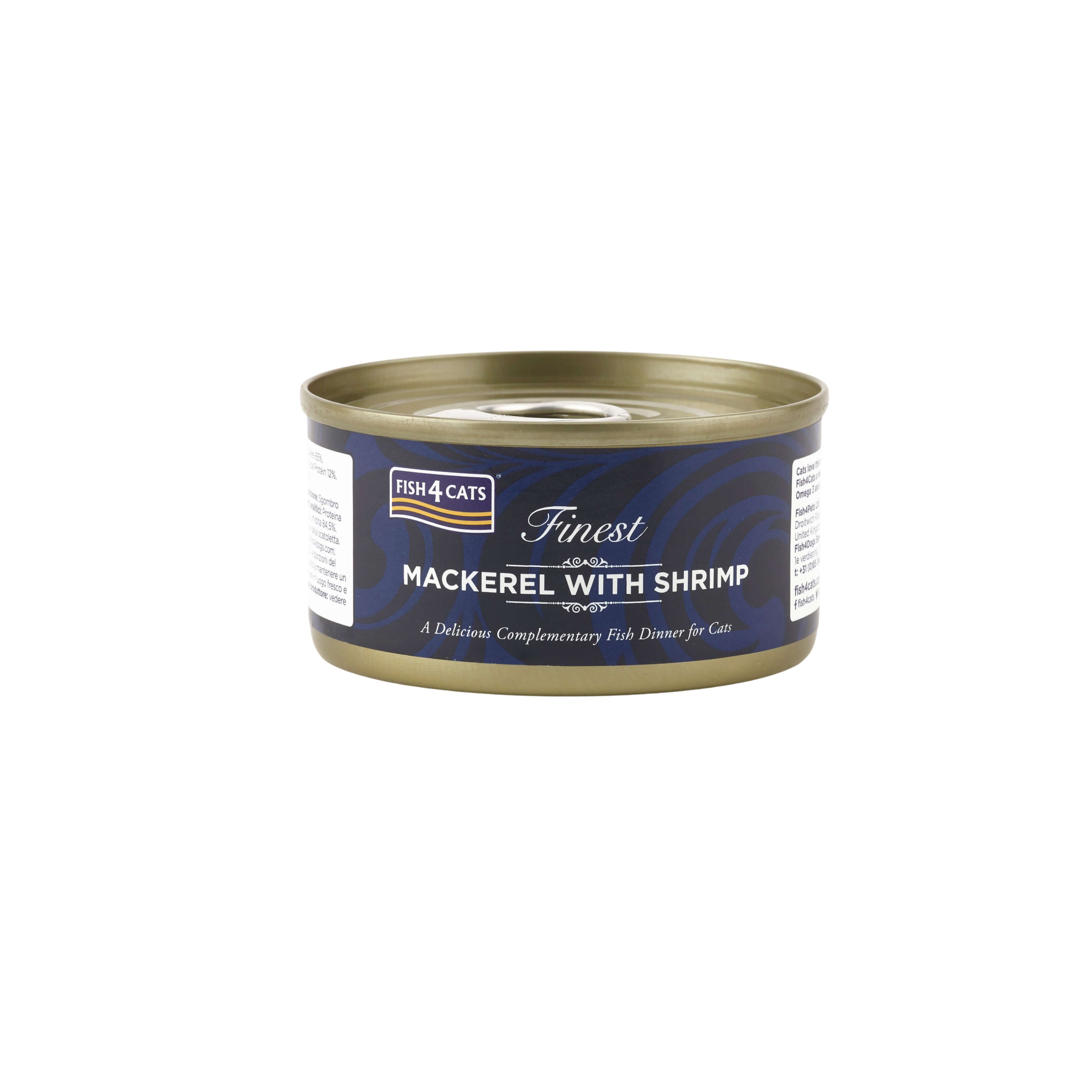 Fish4Cats Finest 鯖魚塊鮮蝦貓罐頭 70g