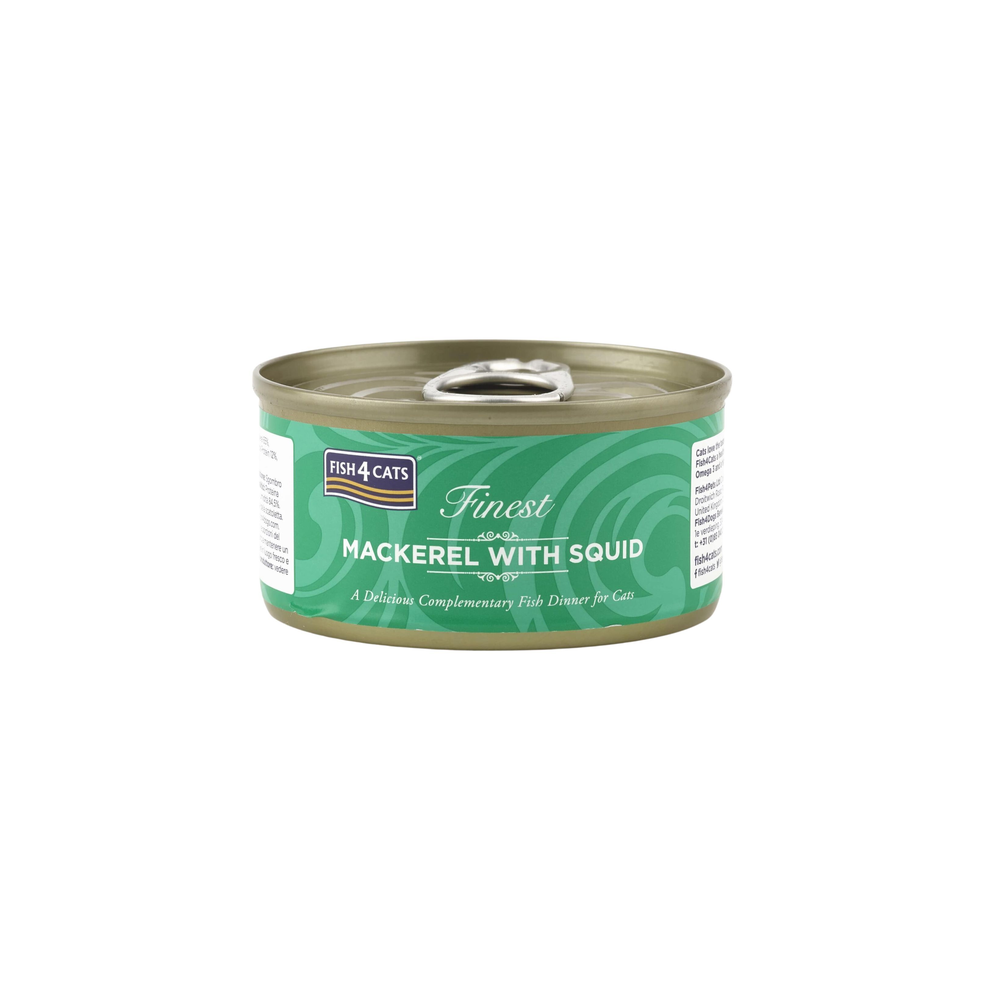 Fish4Cats Finest 鯖魚塊魷魚貓罐頭 70g