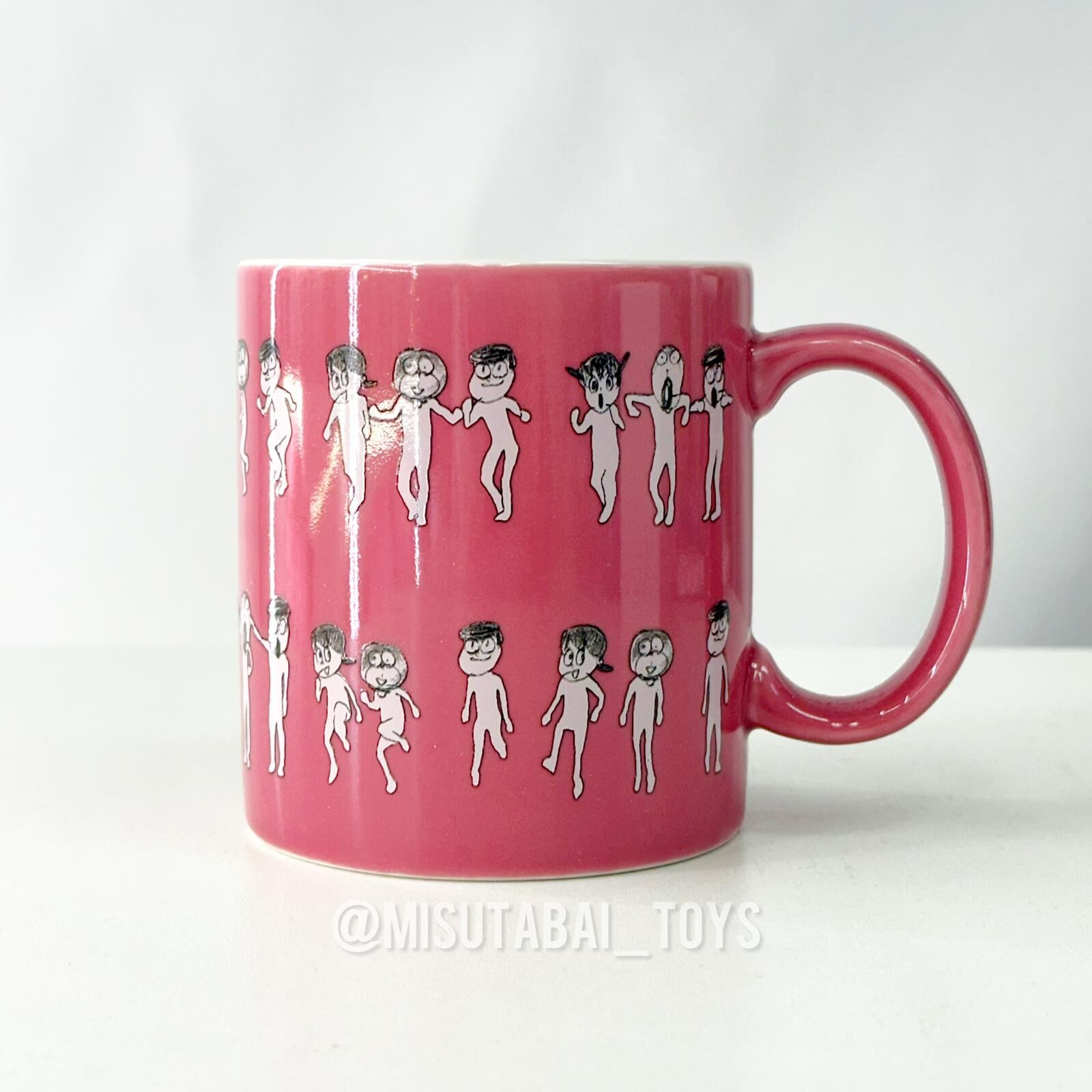 Doraemon x Shiriagari Kotobuki Pink Mug