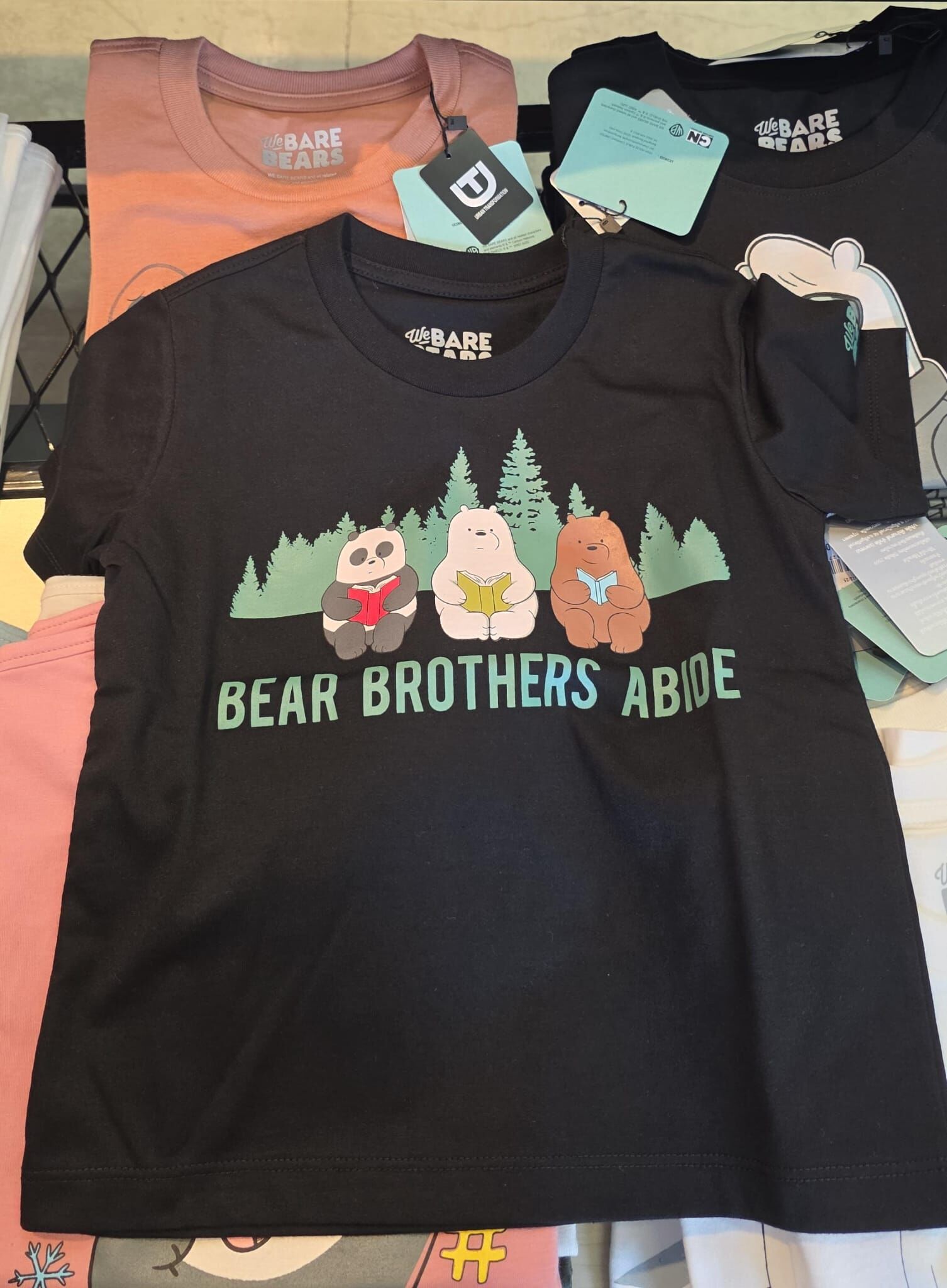【直播】LX062252 We Bare Bears系列森林閱讀圖案童裝短袖上衣(8FBBBT5041)