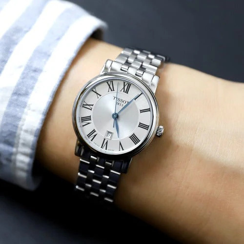 (預購)【Tissot 天梭】卡森Premium系列 羅馬字 30mm 瑞士石英機芯 不鏽鋼 女生 手錶 T122.210.11.033.00