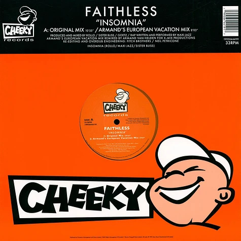 Faithless《Insomnia》（橘膠 12"）