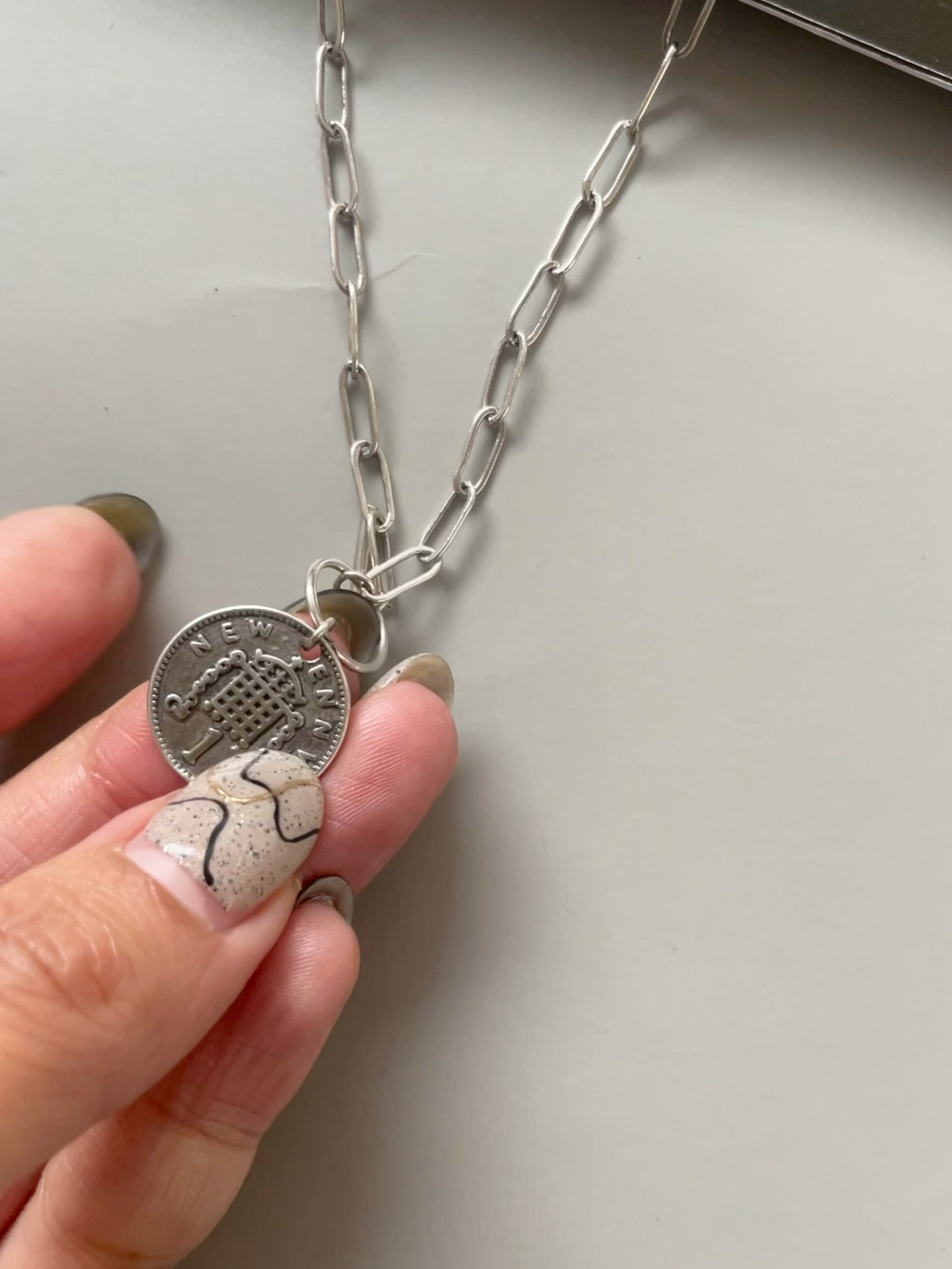 retro coin necklace