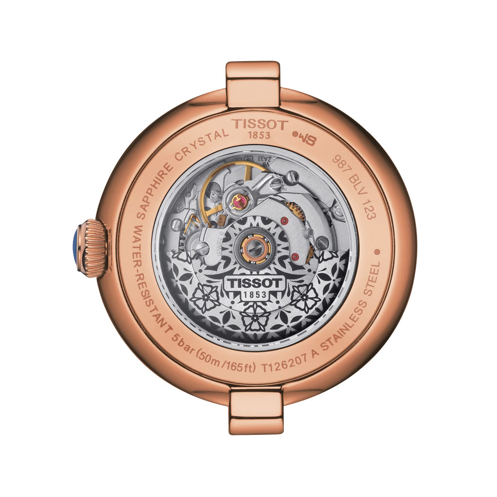 (預購)【Tissot 天梭】Bellissima系列 氣質玫咖 羅馬字 29mm 瑞士機械 皮錶帶 女生 手錶 T126.207.36.013.00