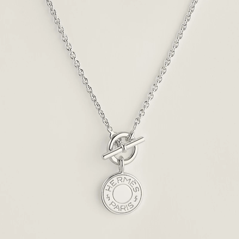 Hermès 925 Ex-Libris pendant 錢幣頸鏈 (Confettis)