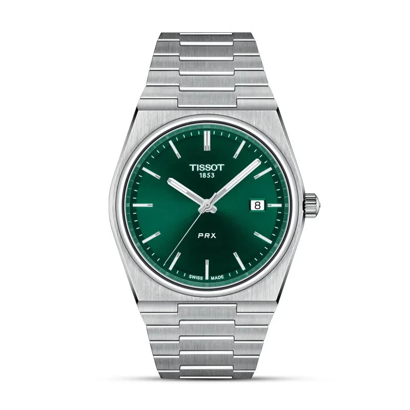 (預購)【Tissot 天梭】PRX系列 銀綠 40mm 瑞士石英 不鏽鋼 手錶  T137.410.11.091.00