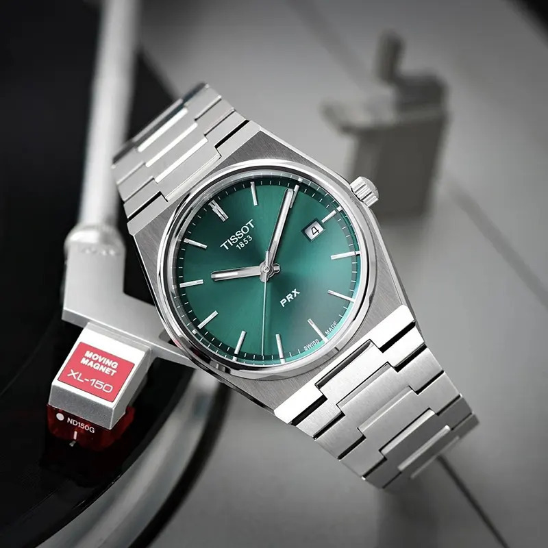 (預購)【Tissot 天梭】PRX系列 銀綠 40mm 瑞士石英 不鏽鋼 手錶  T137.410.11.091.00
