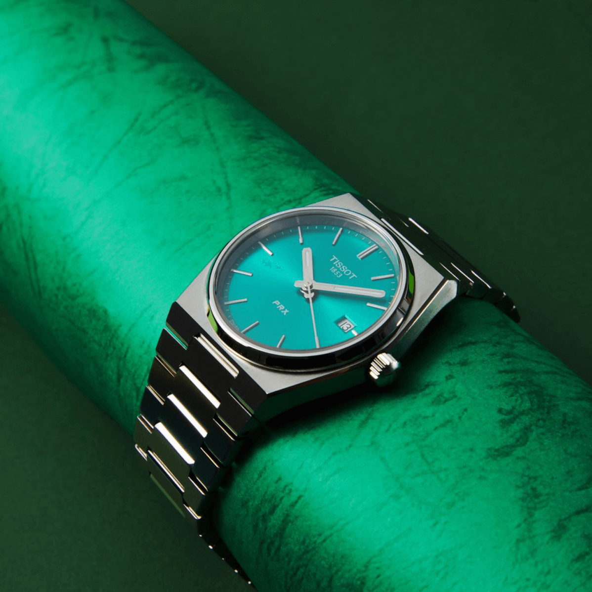 (預購)【Tissot 天梭】PRX系列 銀綠 35mm 瑞士石英 不鏽鋼 女生 手錶  T137.210.11.081.00