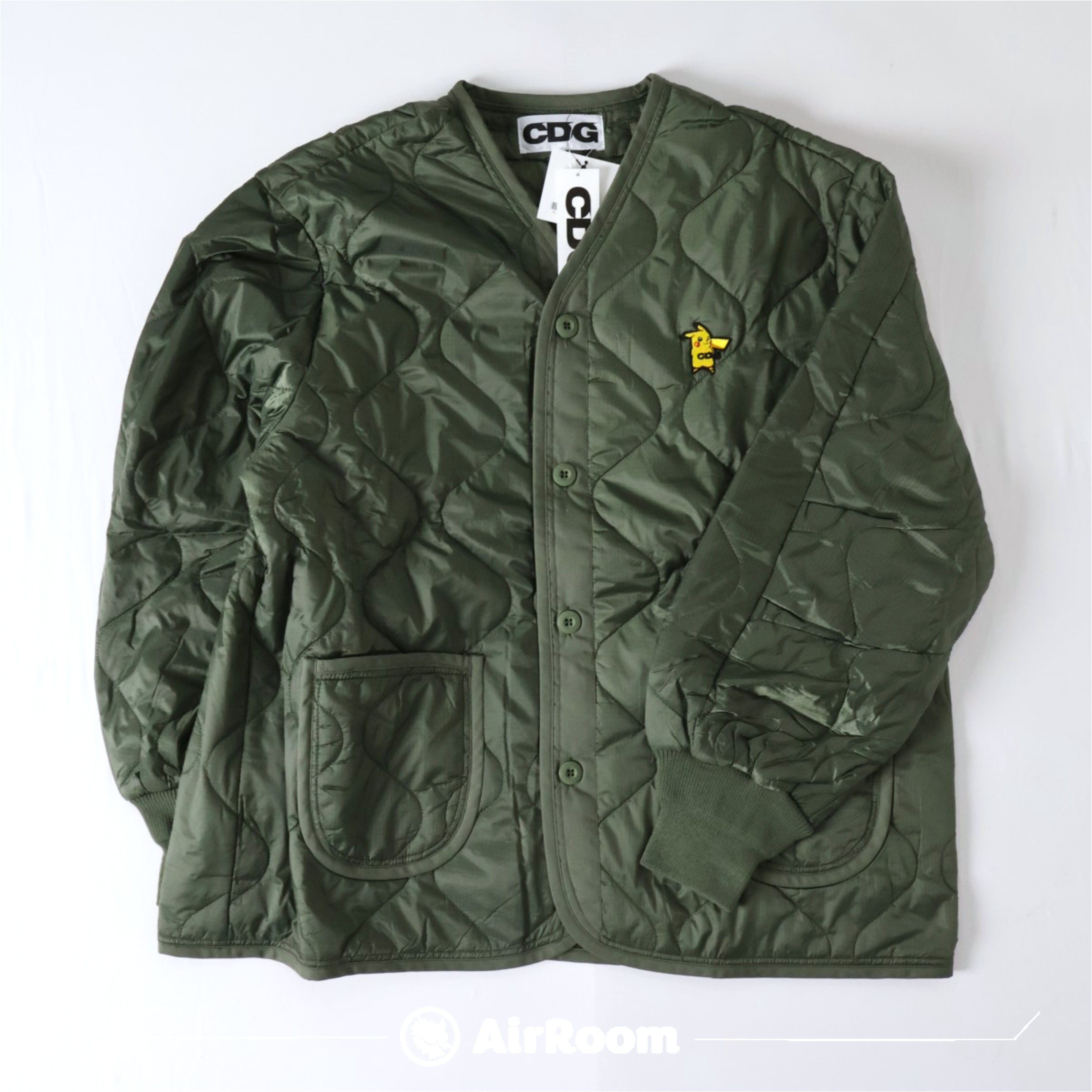 川久保玲 CDG POKEMON 寶可夢 皮卡丘 LINER JACKET 菱格紋外套