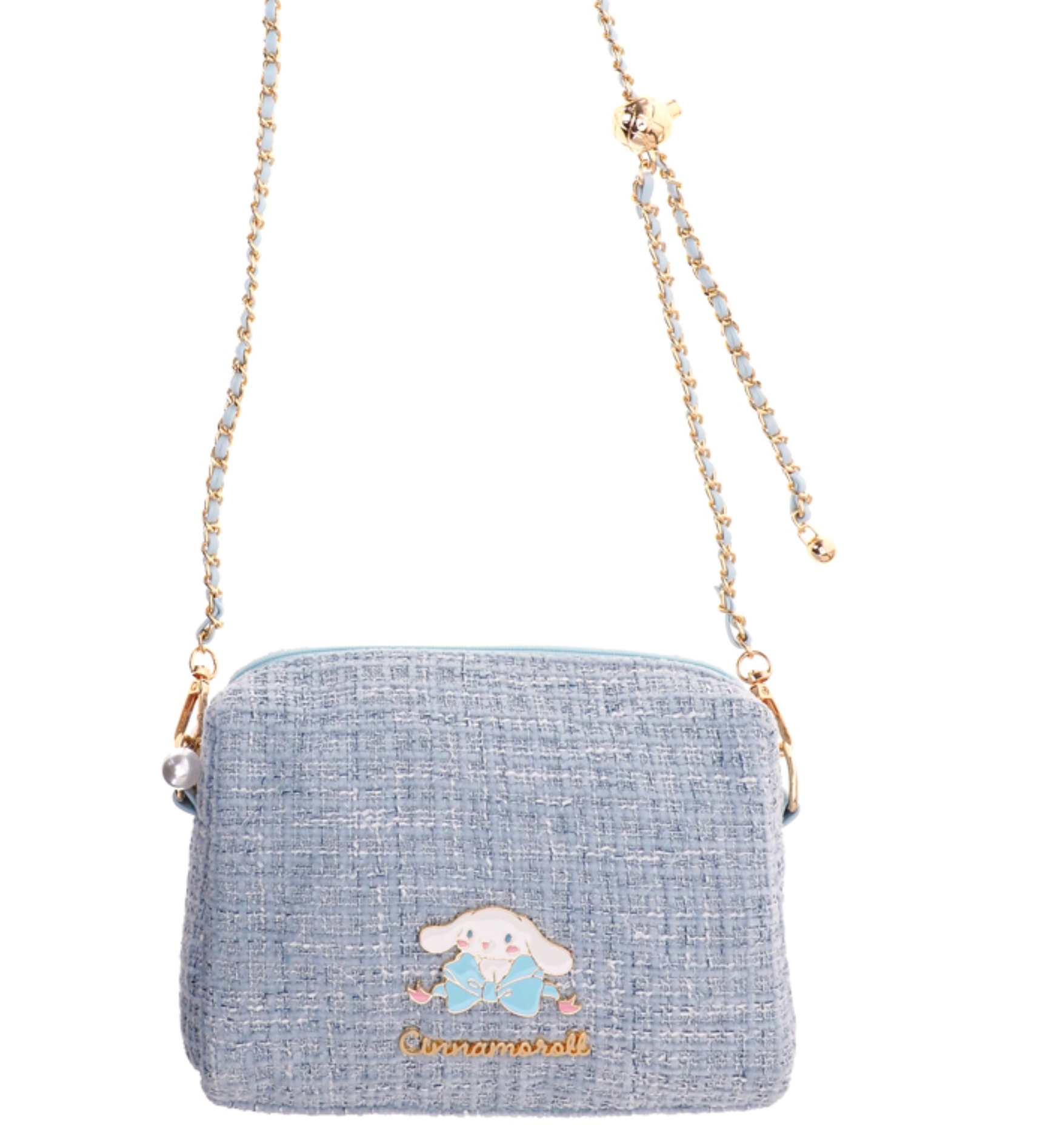 Cinnamoroll 絨布金球有肩帶小袋-小 9-8567-3