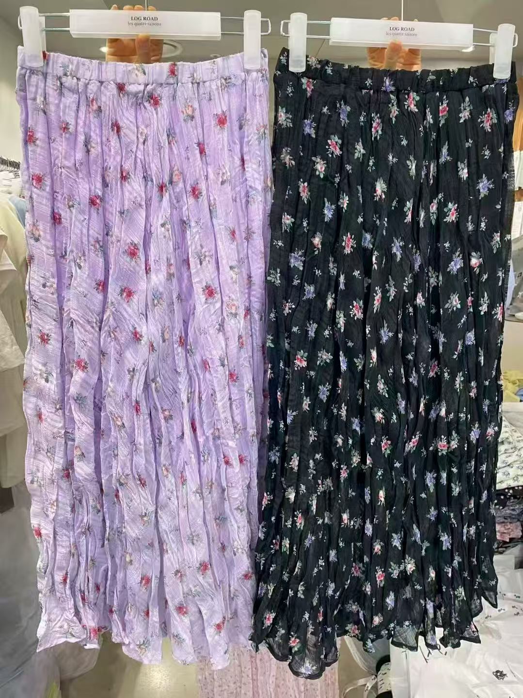 LR6316 花束褶皺半身裙