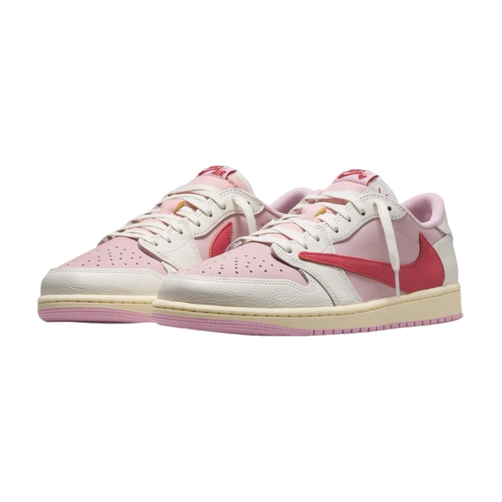 NIKE JORDAN 1 LOW OG X TRAVIS SCOTT 粉色 倒鉤 聯名款 TROPICAL PINK 男鞋 IQ7604-101