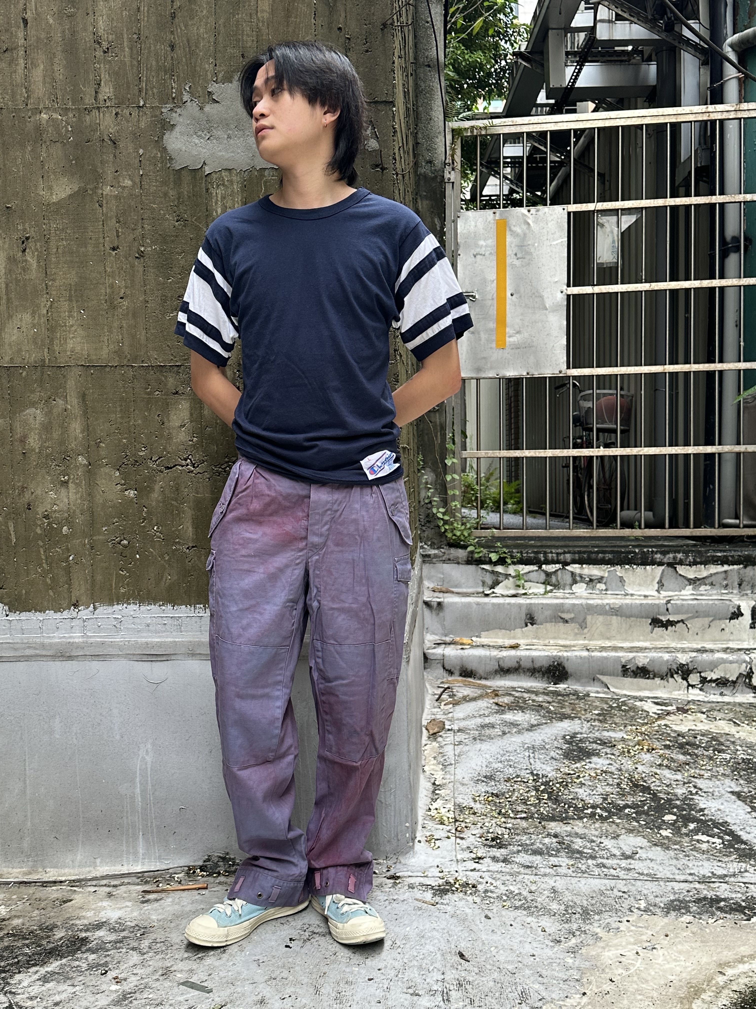 80’s Champion Football Plain Tee (Made In USA)