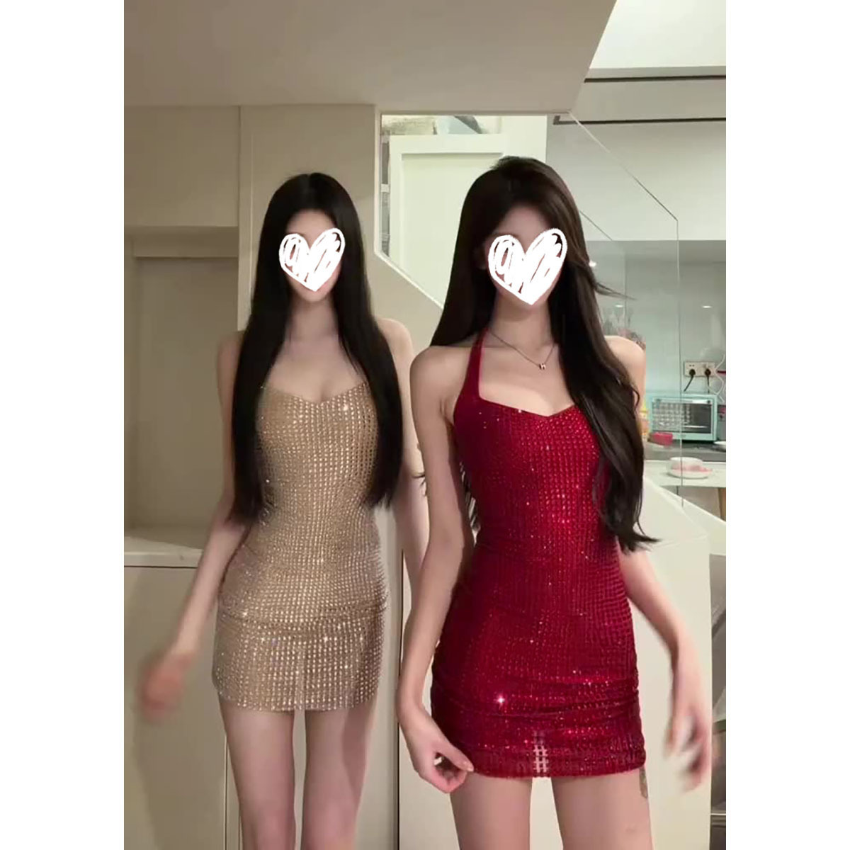 極致裸感 滿鑽露背性感小洋裝