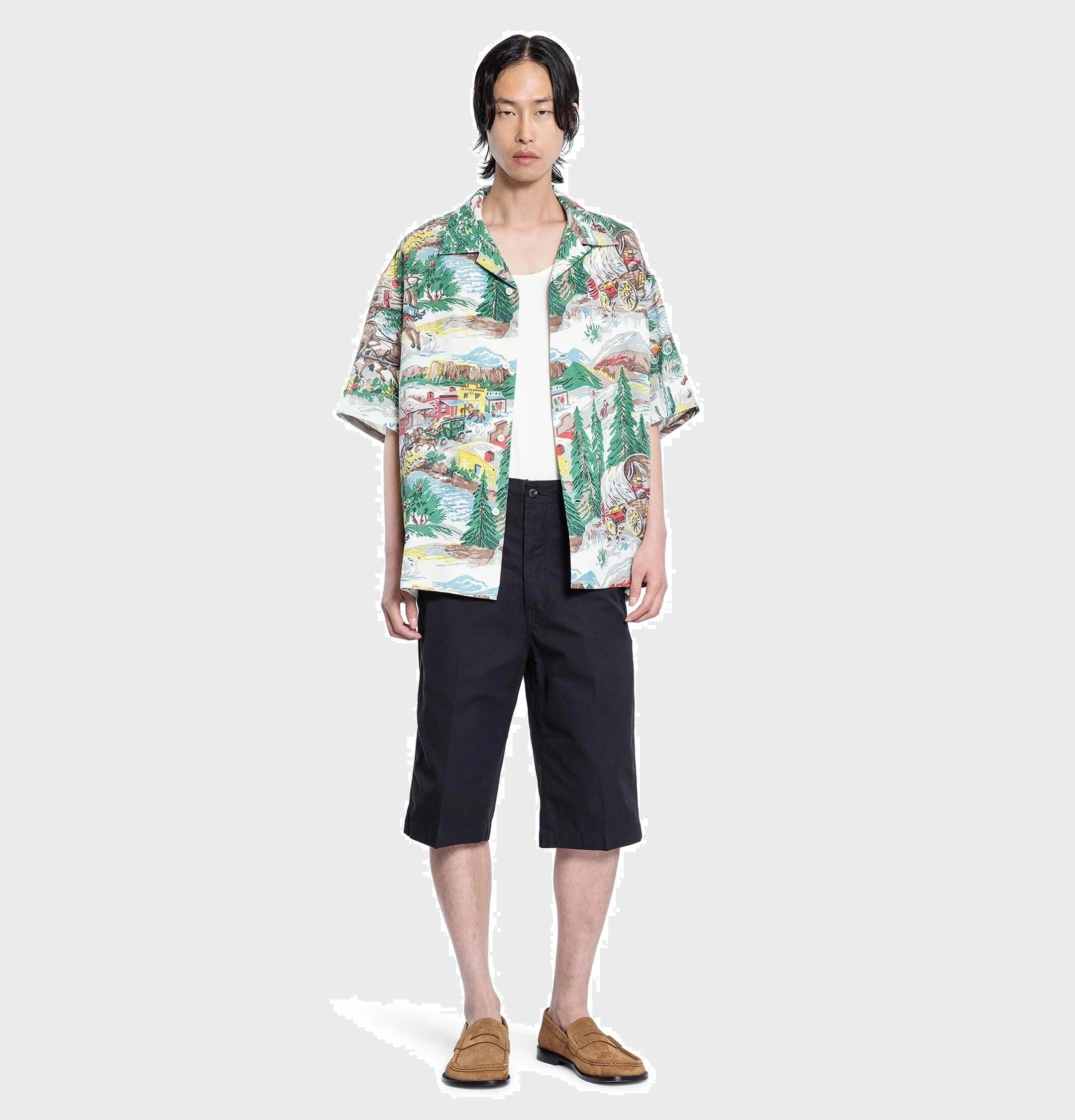 RE-STOCK: VISVIM WIDE CHINO SHORTS - BLACK PRE ORDER ITEM (預訂中)