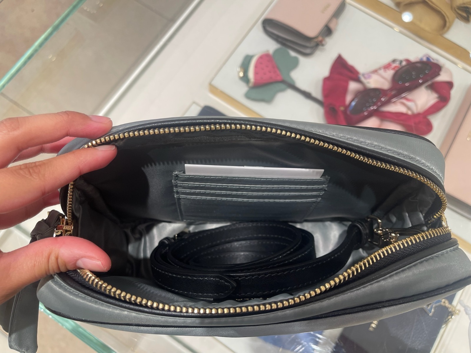 【預購】Furla H0621506 灰色Gaia斜孭袋（Agave b）