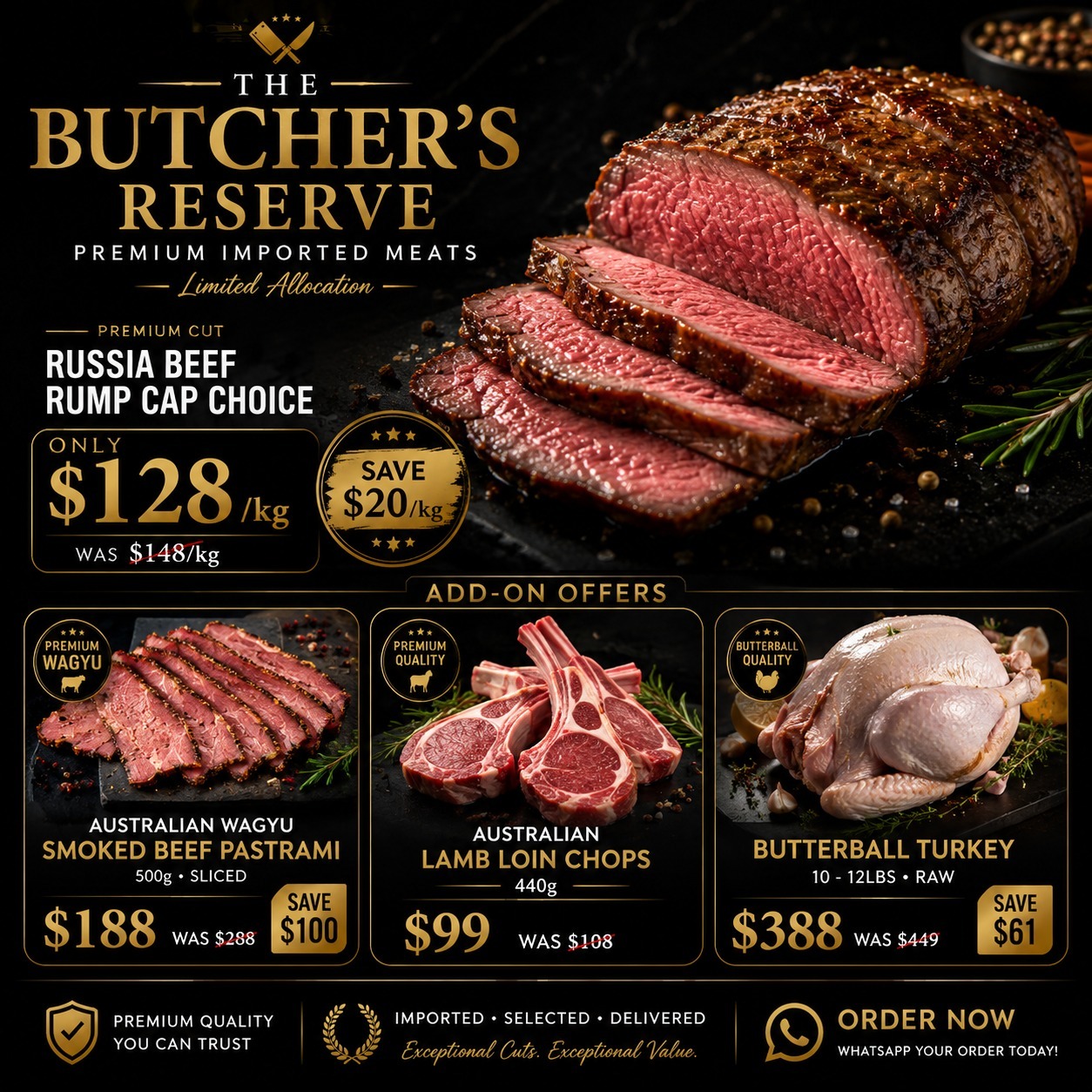 Russia Beef Rump Cap Choice