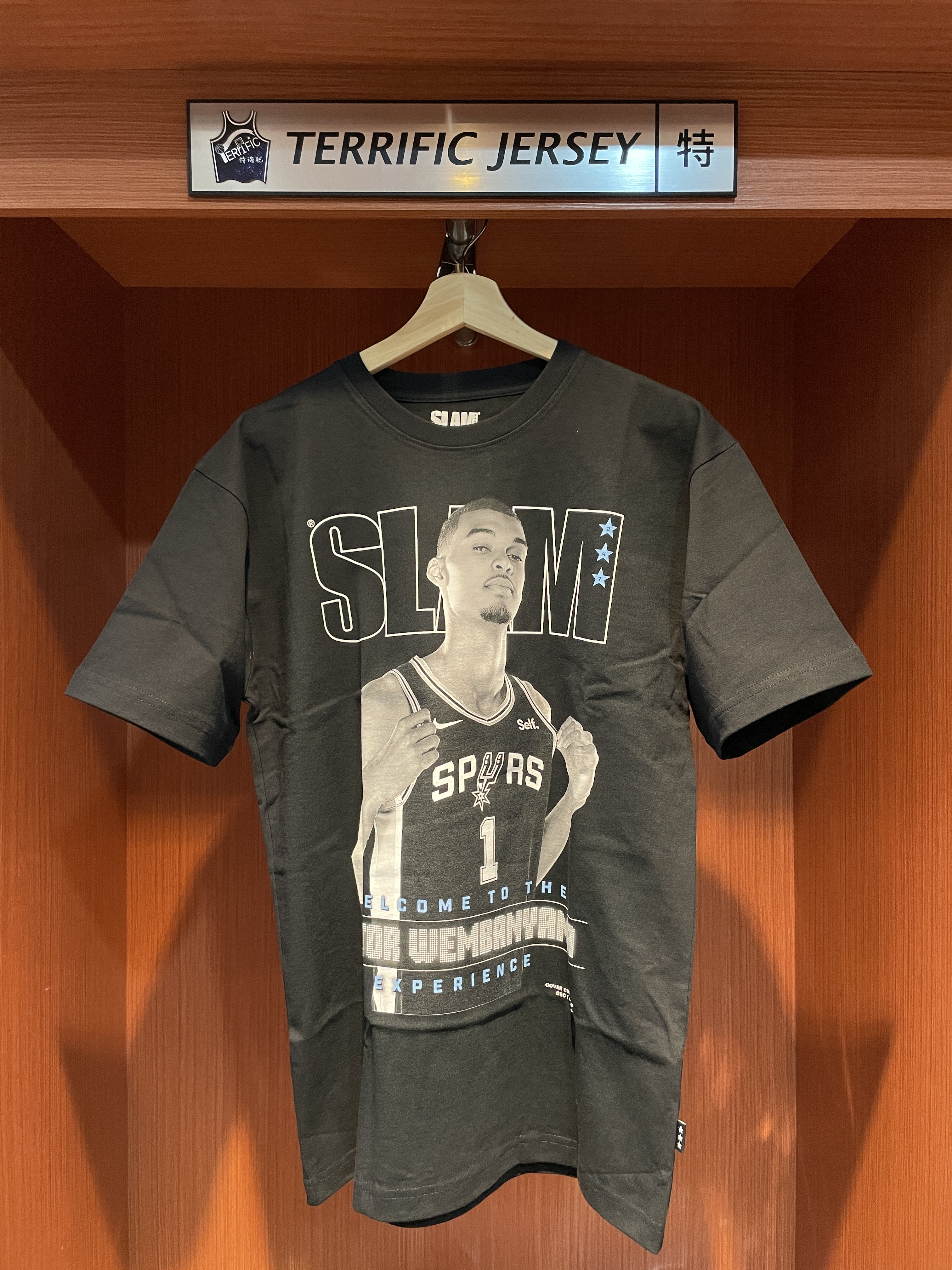 NBA短袖 Victor Wembanyama 聖安東尼奧馬刺 Black & White SLAM 247 雜誌封面 Slam Tee 棉質 全新