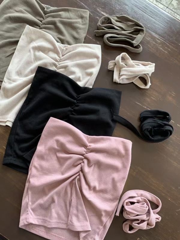 Shirring Scarf Set Top