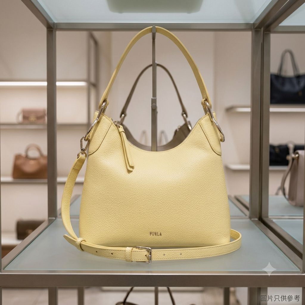 【預購】Furla H0621548 黃色中號Clarissa Hobo包（Frangipane）