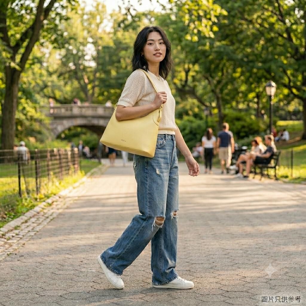 【預購】Furla H0621548 黃色中號Clarissa Hobo包（Frangipane）