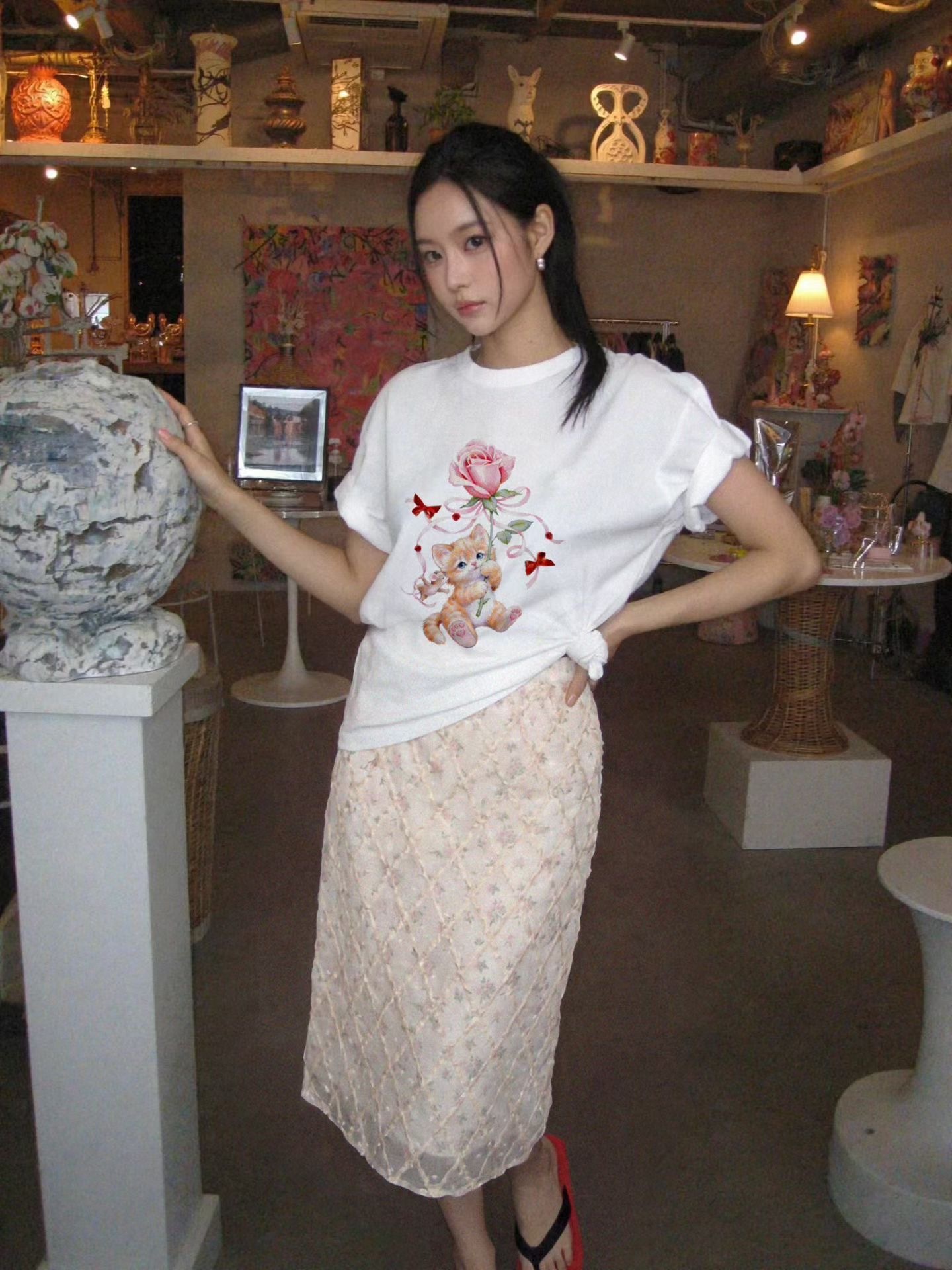 玫瑰花貓咪T