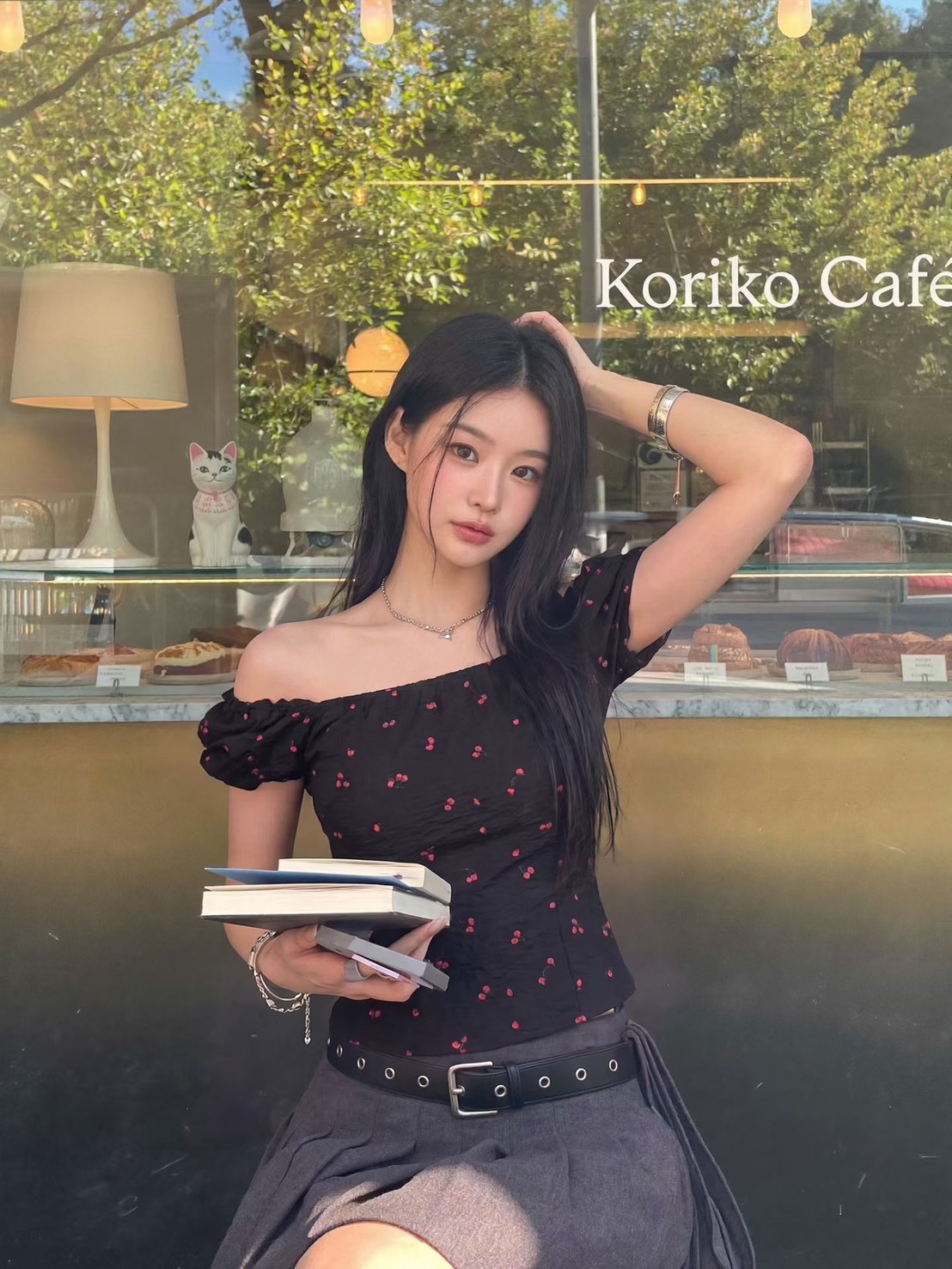 小果實公主袖可露肩上衣