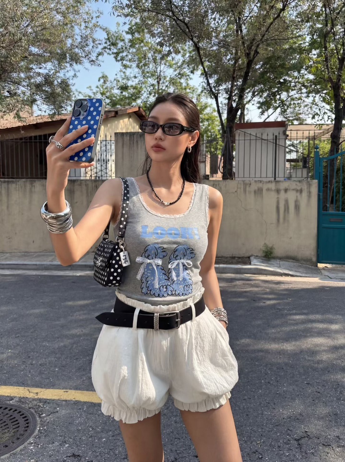 LOOK藍捲毛背心
