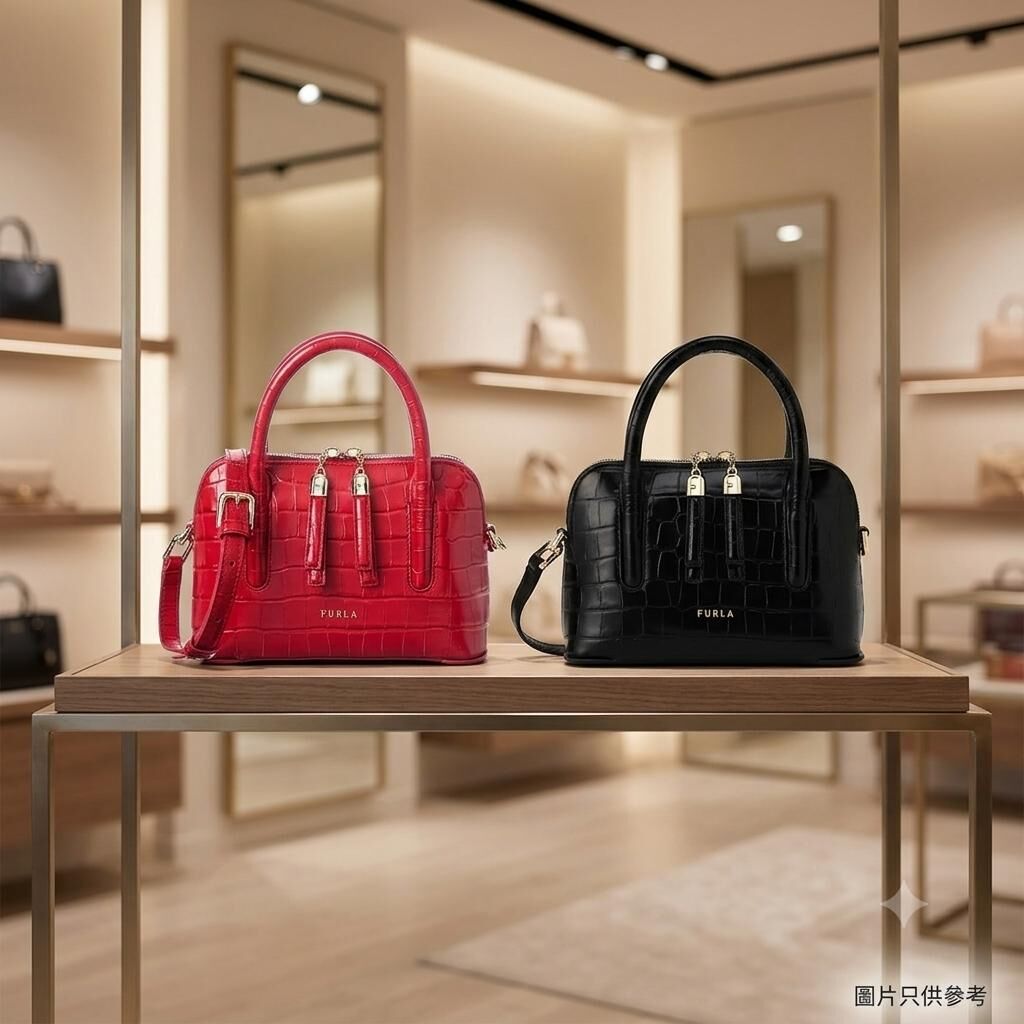【預購】Furla H0621538 Atmosfera 鱷魚紋迷你手提包