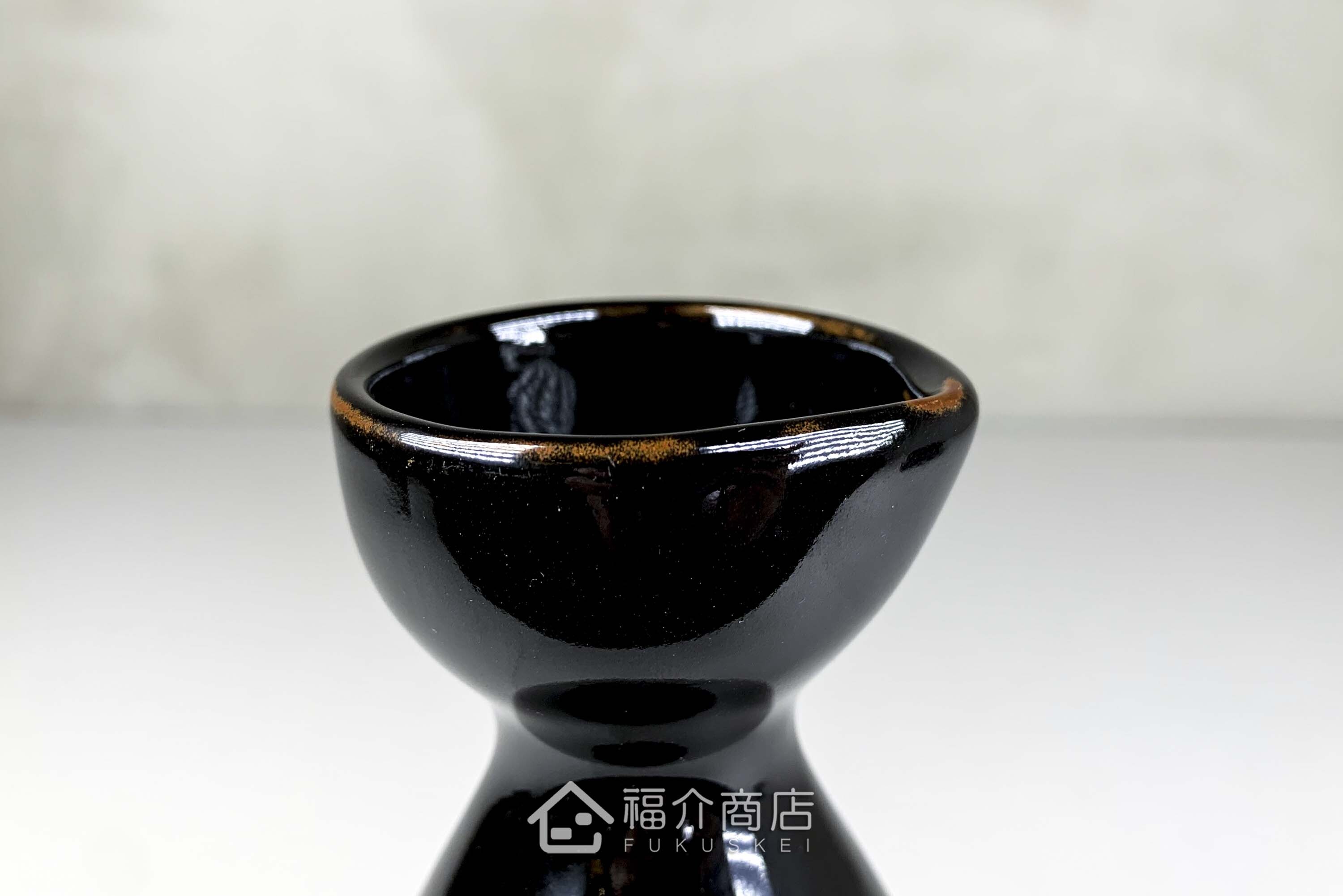 日本黑色清酒壺杯組