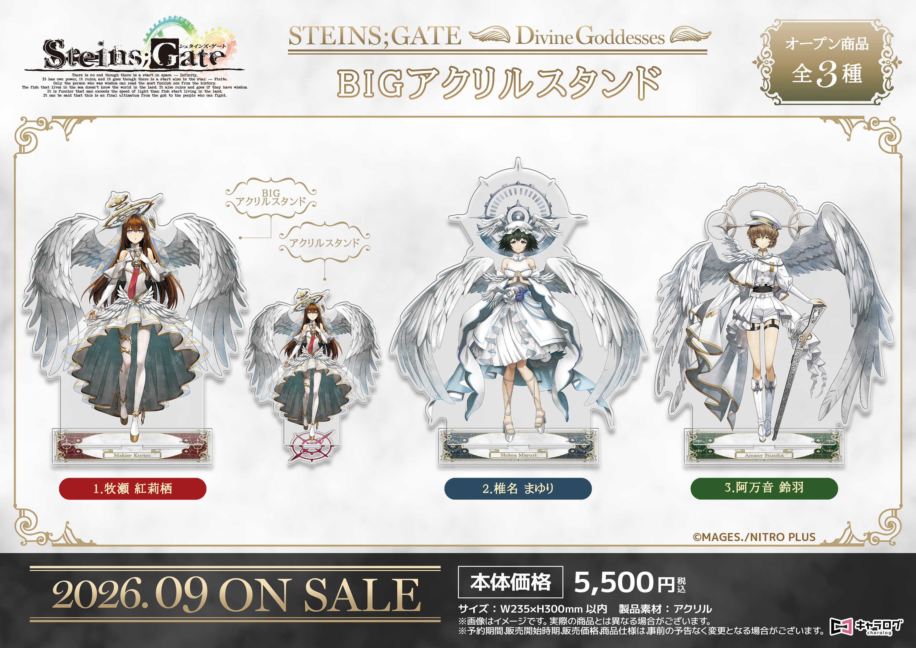 「ACG.GO」「預購」D-techno《命運石之門 STEINS;GATE》大壓克力立牌 (遊戲神 Divine Goddesses)