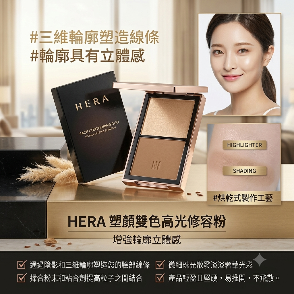 【HERA 塑顏雙色高光修容粉11g】