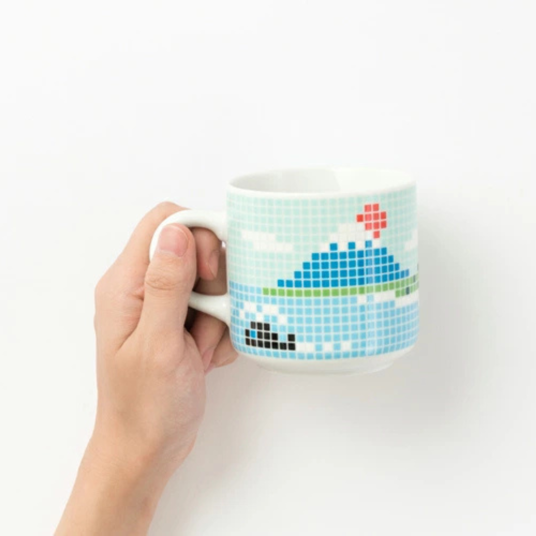 The Porcelains Mt. Fuji ceramic tile mug