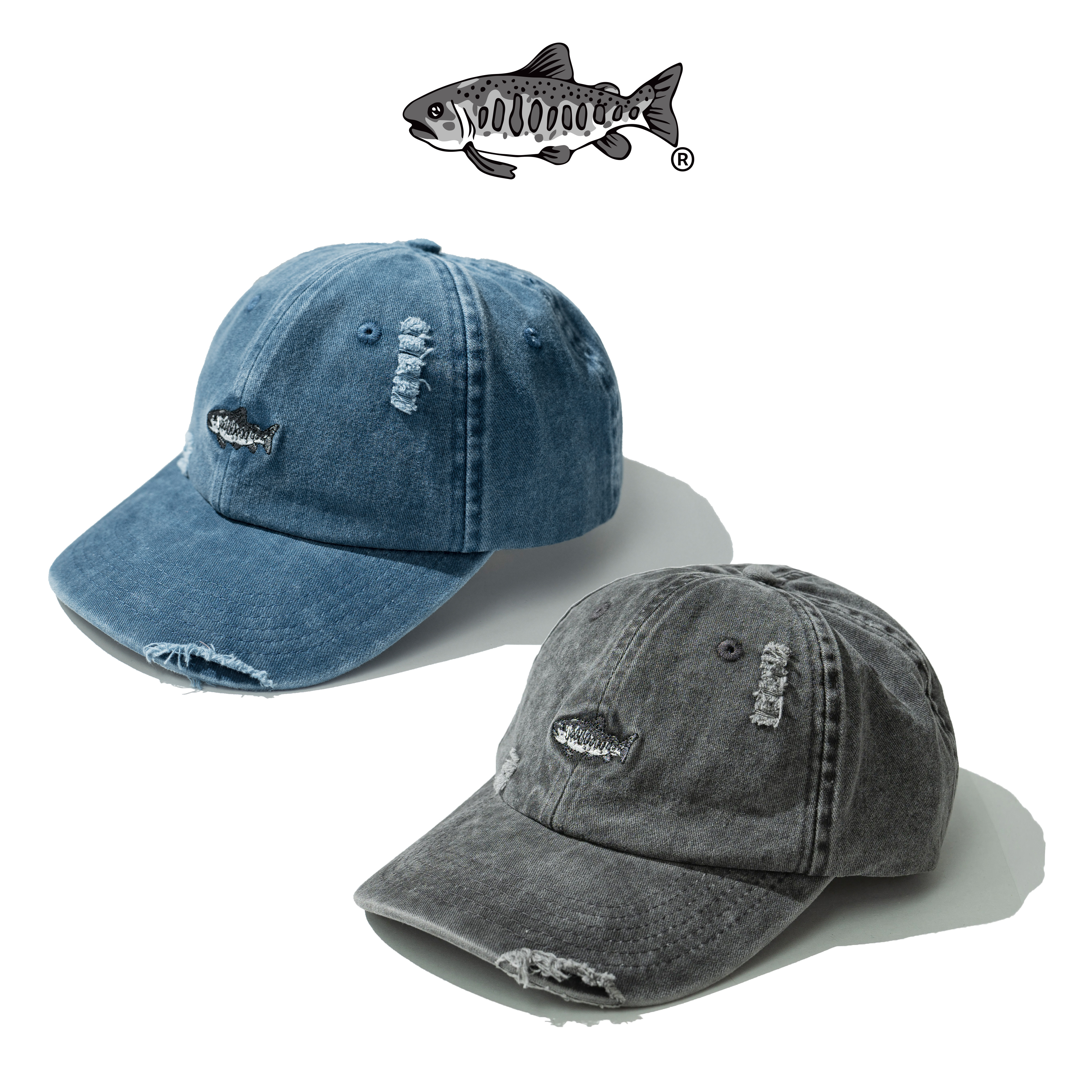 AGILITY Embroidery Washed Logo Cap 鮭魚刺繡 水洗 棒球帽 [CA10]